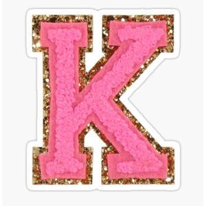 K Initial HOT PINK Pack of 10